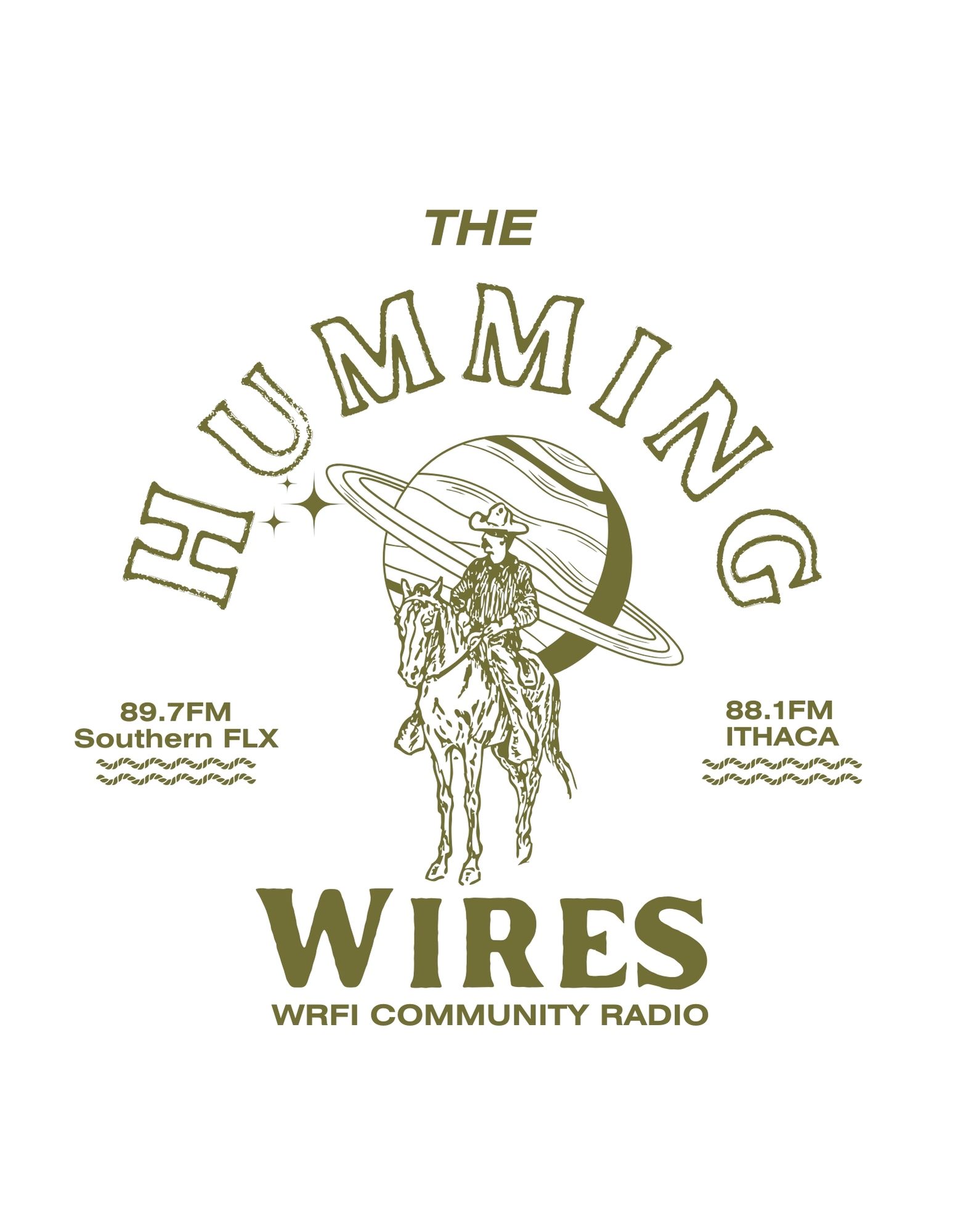 The Humming Wires - WRFI Logo (Social or Print) (T-Shirt) (1)